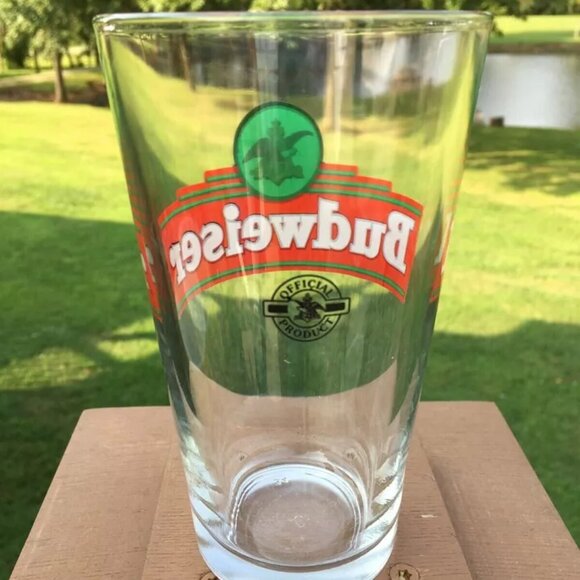 Vintage Budweiser Pint Beer Glass Classic ANHEUSER BUSCH Official Logo - Picture 3 of 4